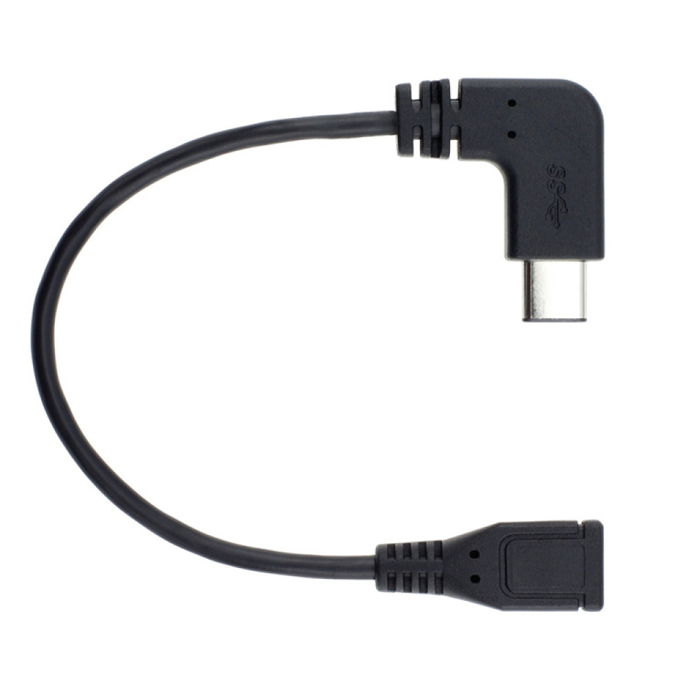 L shape Left/Right Angle USB Type C male to Micro Female adapter cable OTG