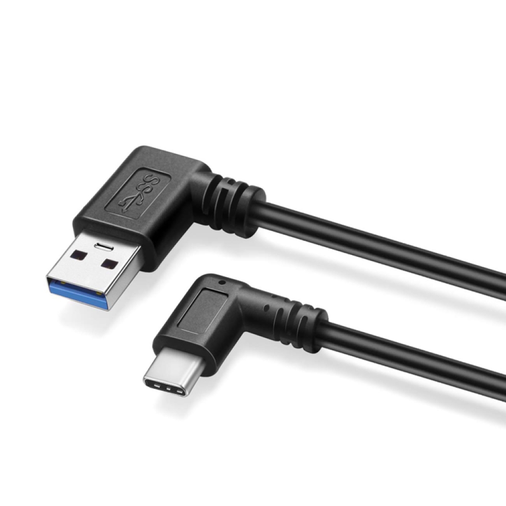 Dual Right Angle USB Type C Cable L Shape 90 Degree Dual Angle Charging Cable Data Sync Wire