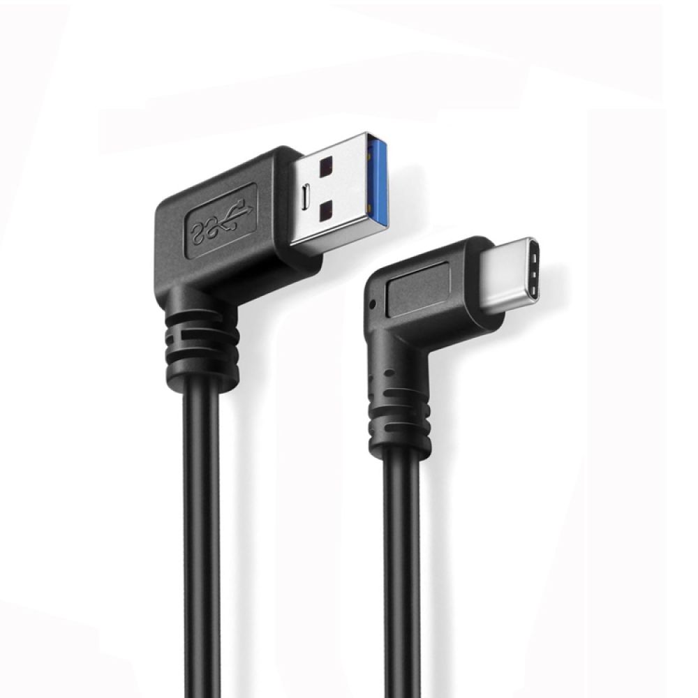 Dual Right Angle USB Type C Cable L Shape 90 Degree Dual Angle Charging Cable Data Sync Wire