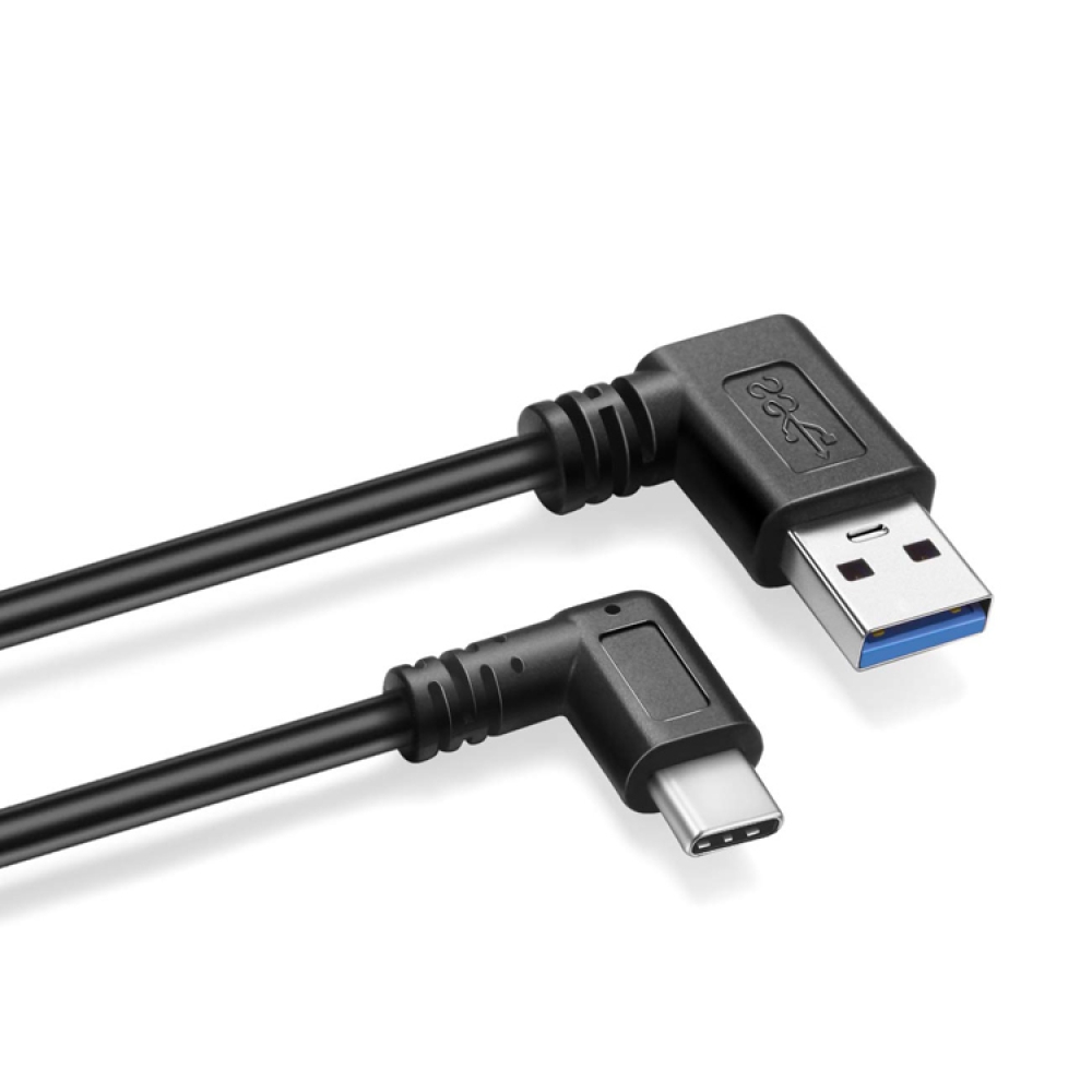 Dual Right Angle USB Type C Cable L Shape 90 Degree Dual Angle Charging Cable Data Sync Wire