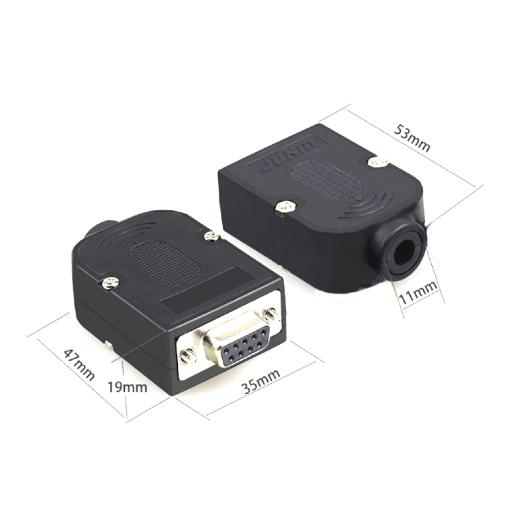 Solderless Free soldering Rs232 Female Male D-sub DB 9P Pin terminal Adapter Connectors