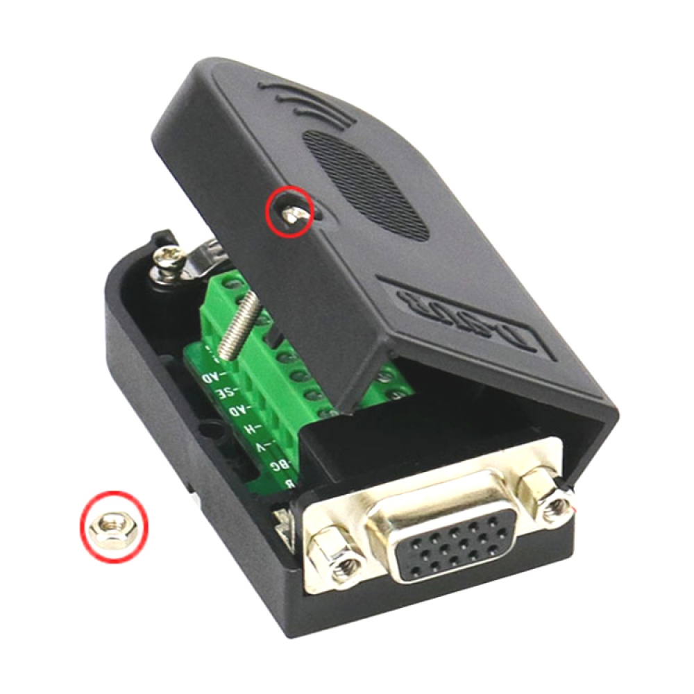 Solderless D-SUB 15Pin Male Female Connector to Terminal Signal Module Breakout Board adapter