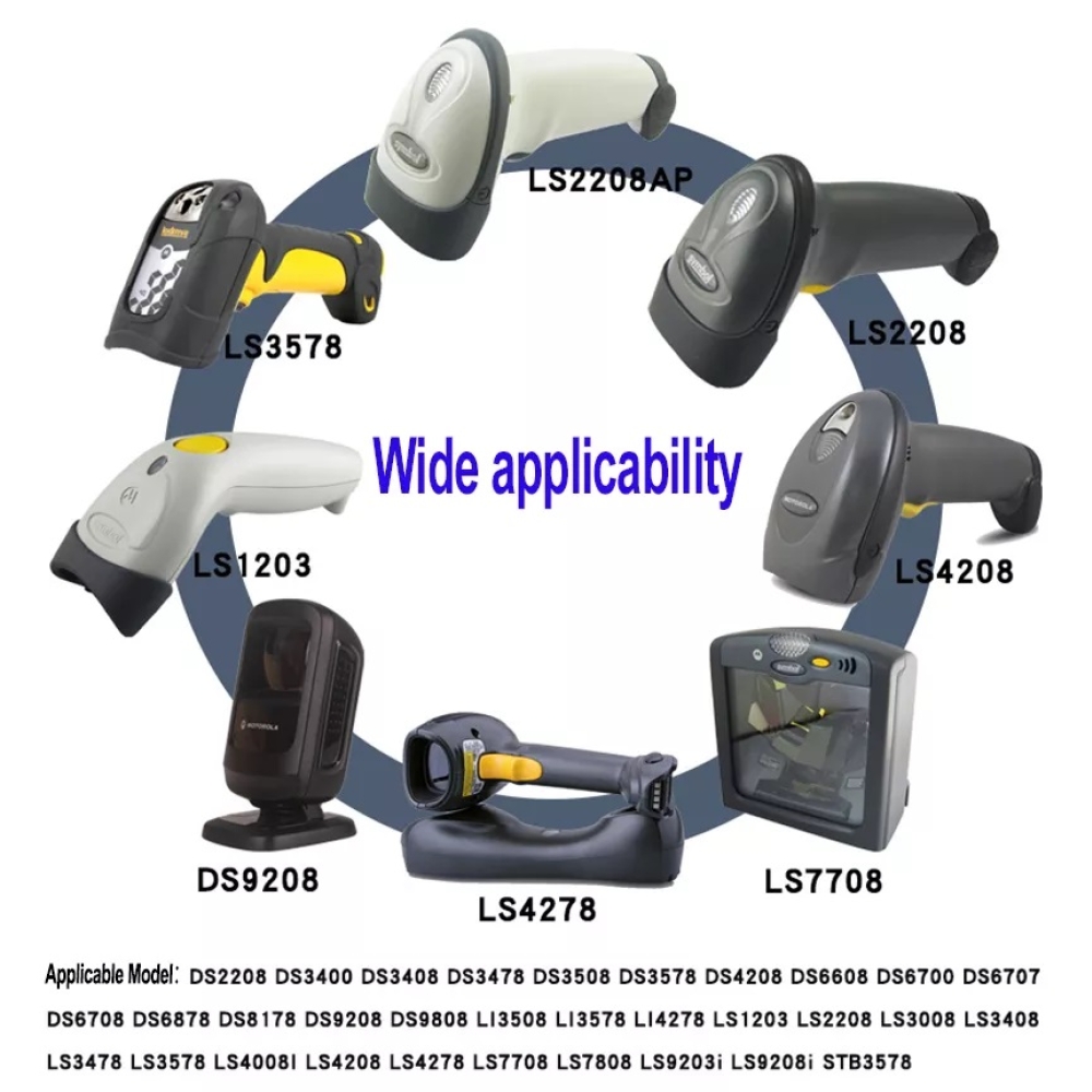 RJ45 USB Spiral barcode scanner cable for Symbol Moto LS2208 DS2208 LS4208 LS4478 DS9208 DS3578 barcode scanner cable