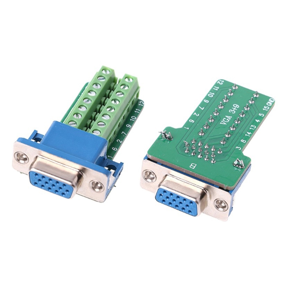 Solderless D-SUB 15Pin Male Female Connector to Terminal Signal Breakout Board