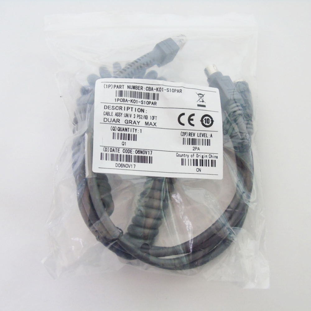 Spiral Keyboard PS2 barcode scanner cable for Symbol Moto LS2208 DS2208 LS4208 LS4478 DS9208 DS3578 barcode scanner cable