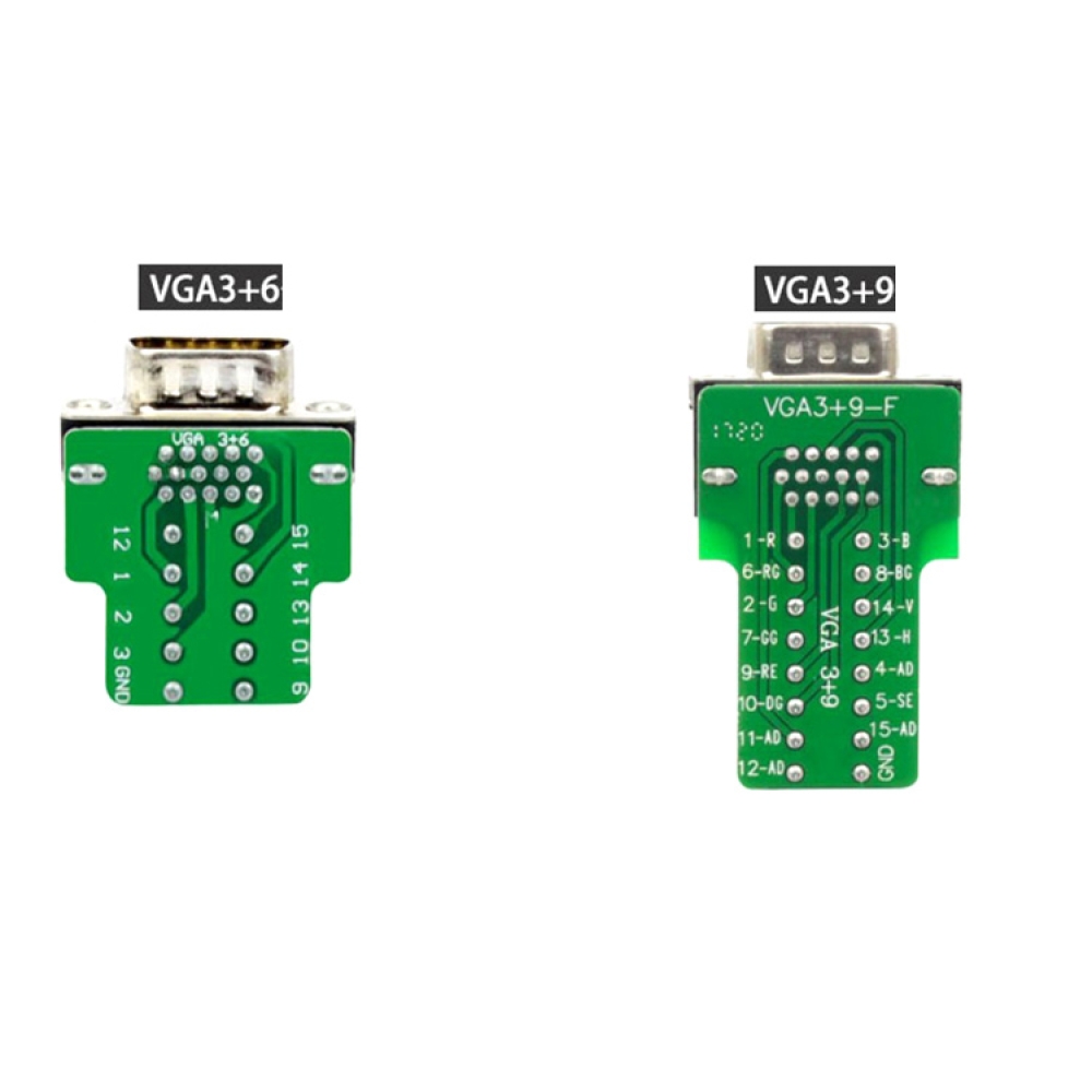 Solderless Free soldering Female Male D-sub DB 15P Pin terminal Adapter Connectors