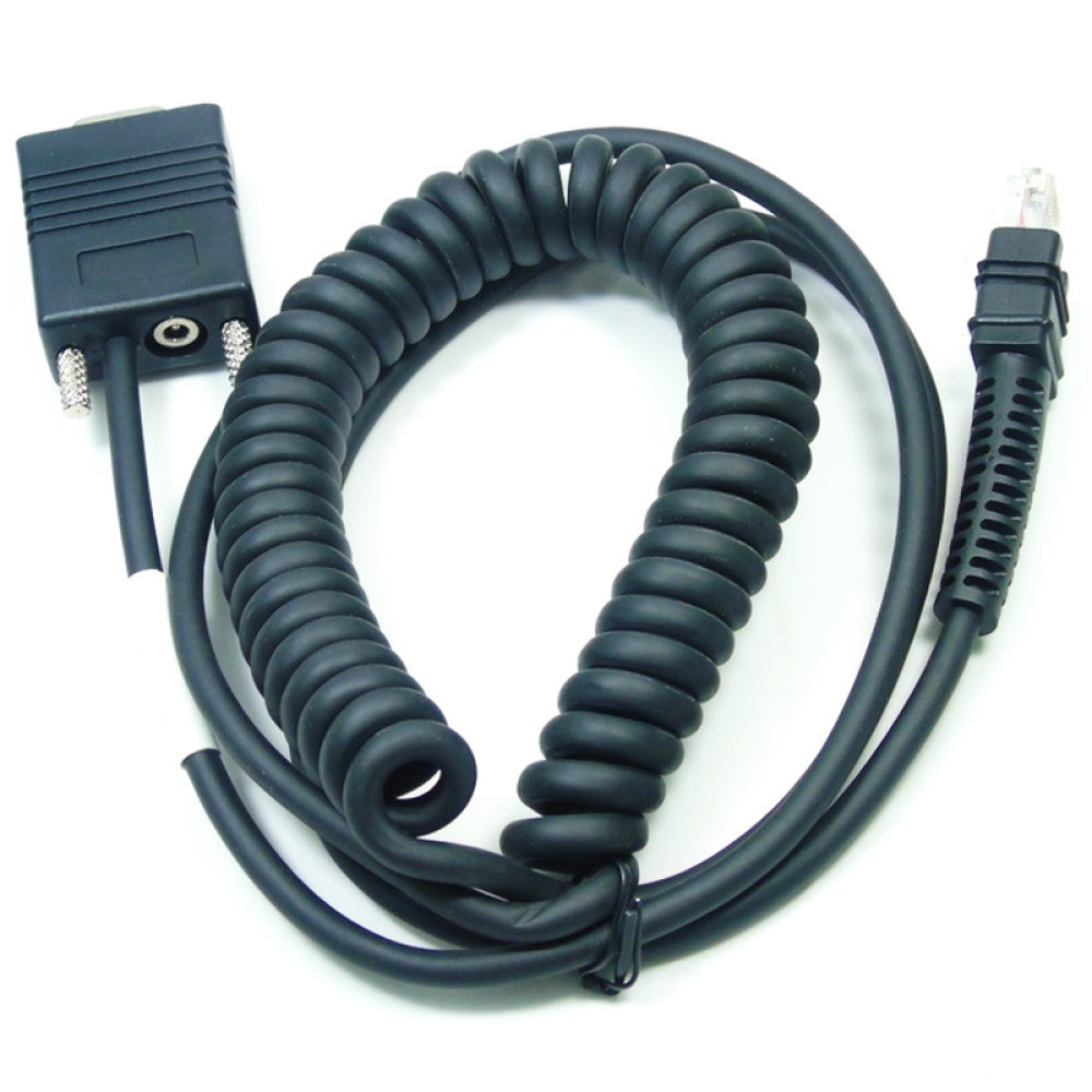 12V RS232 RJ45 Spiral barcode scanner cable for Zebra DS3608/DS3678/LI3608/LI3678 barcode scanner cable