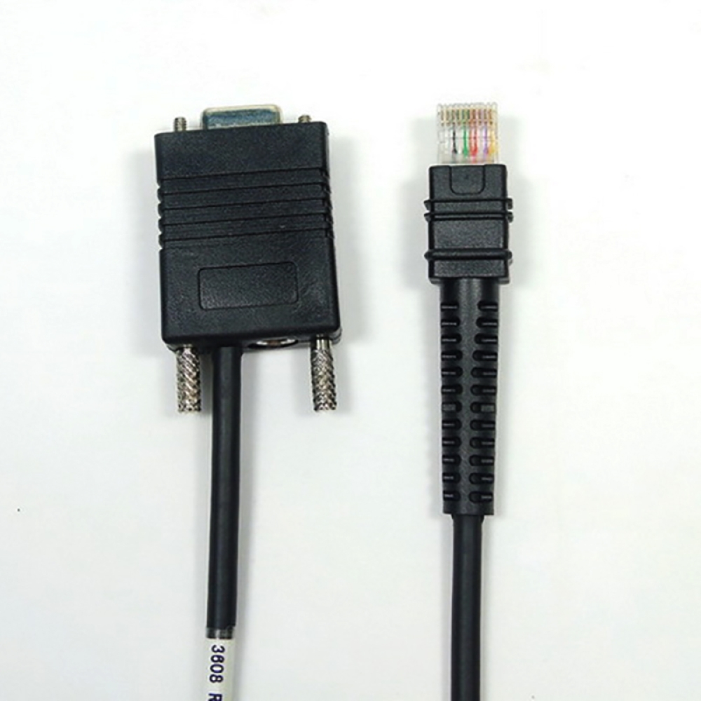 12V RS232 RJ45 Spiral barcode scanner cable for Zebra DS3608/DS3678/LI3608/LI3678 barcode scanner cable