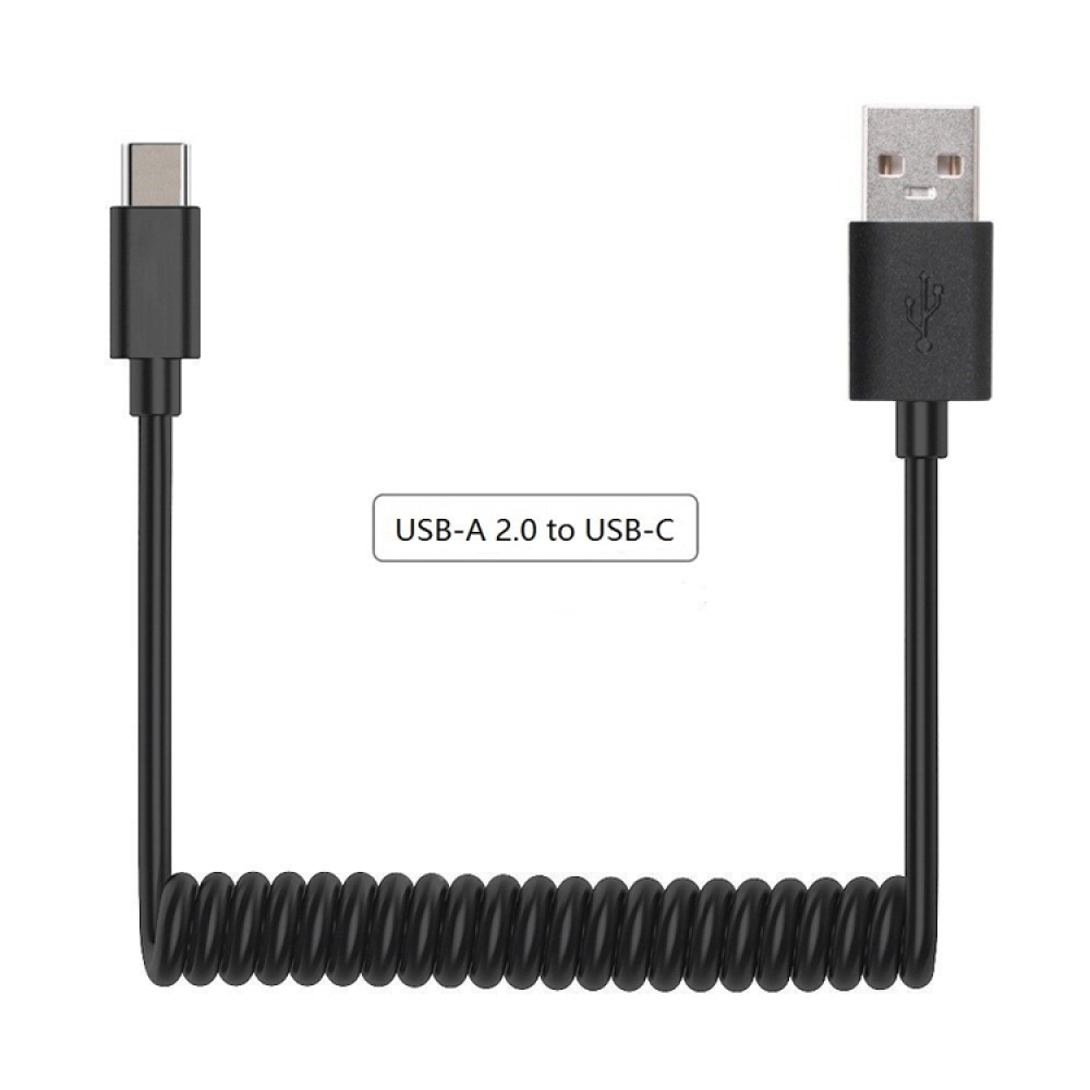 USB2.0 to type c Spiral cable